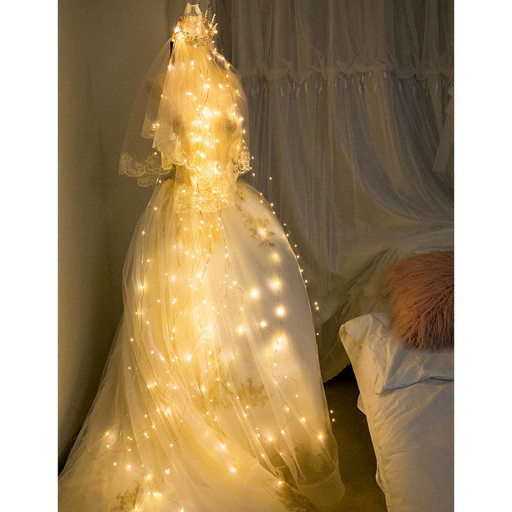 Waterfall String Lights Star Decorative Lights Twinkle Fairy Lights with Remote Control - Image 3