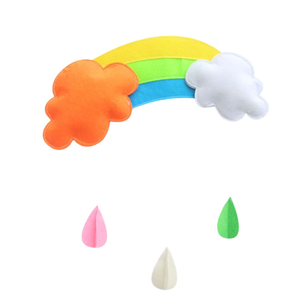 Ceiling Mobile Hanging Cloud Decorations Rainbow Mobile Cloud Ceiling Decor Durable Portable Felt Floating Cloud Room Decoration Pendant - Image 1