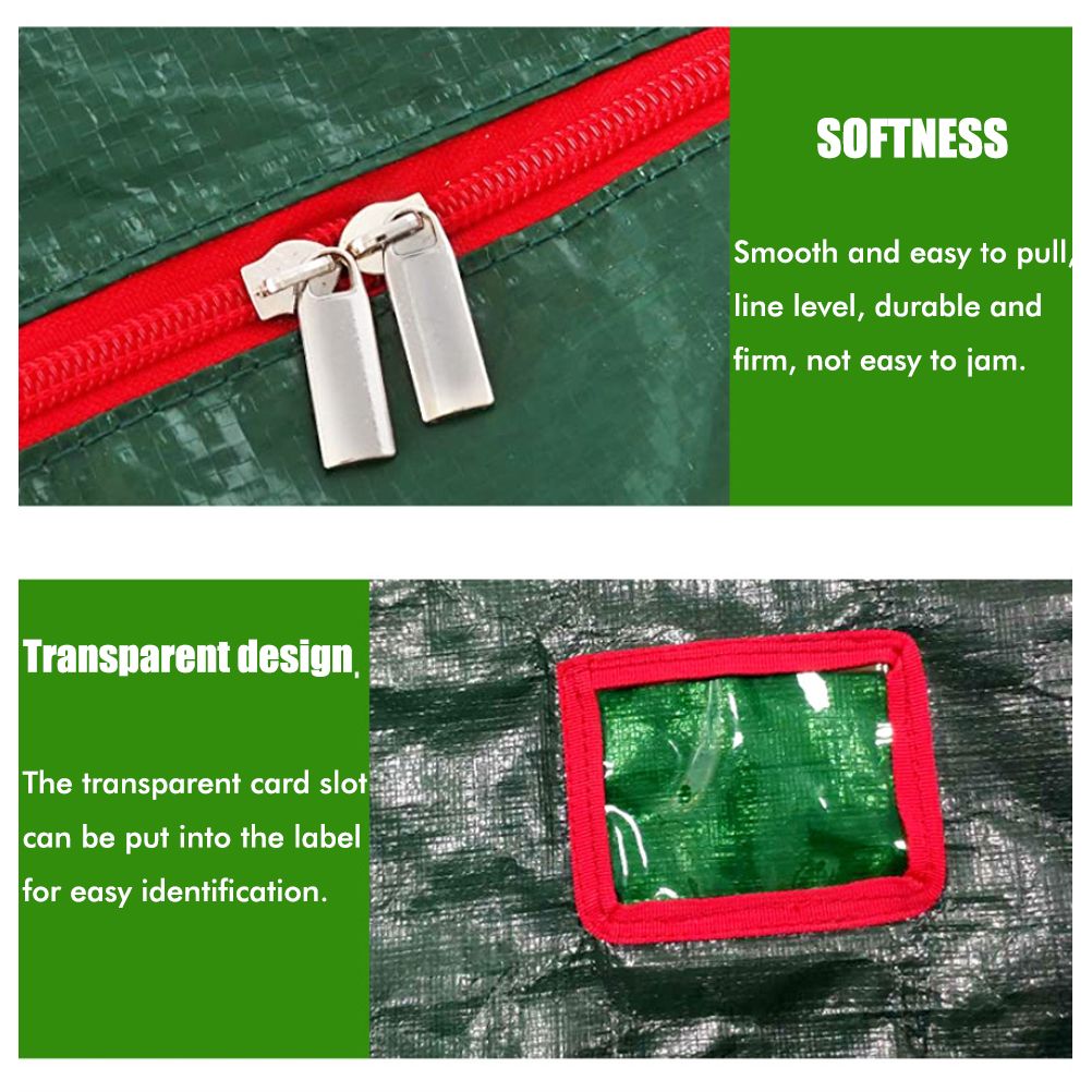 Christmas Tree Storage Bag Holiday Storage Case Waterproof Zippered Bag with Carrying Handles - Image 3