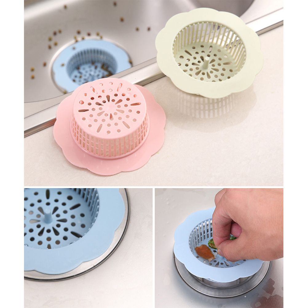 Flower Shape Drain Filter Plastic Sink Lid Sink Hair Strainer for Kitchen Bathroom - Image 6