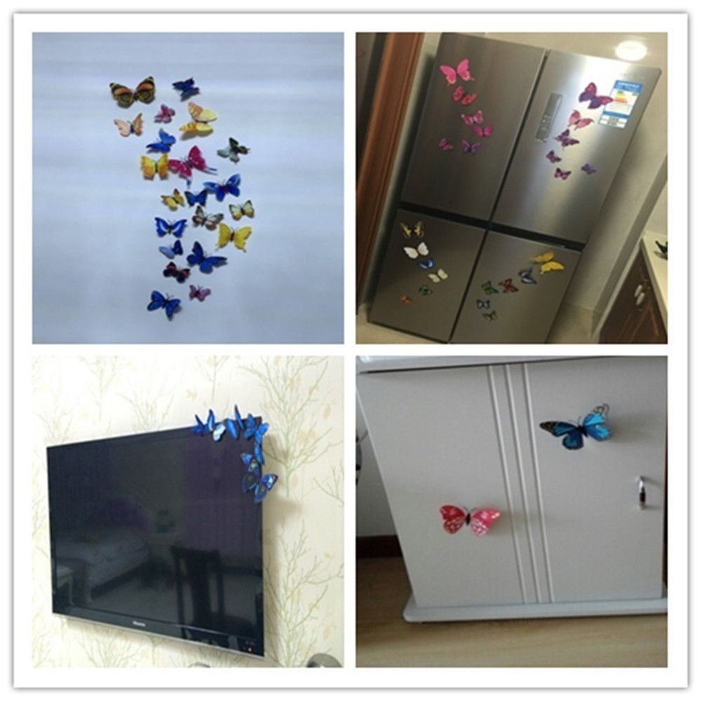 12Pcs 3D Stereoscopic Butterfly Wall Stickers Home Living Room Decor - Image 2