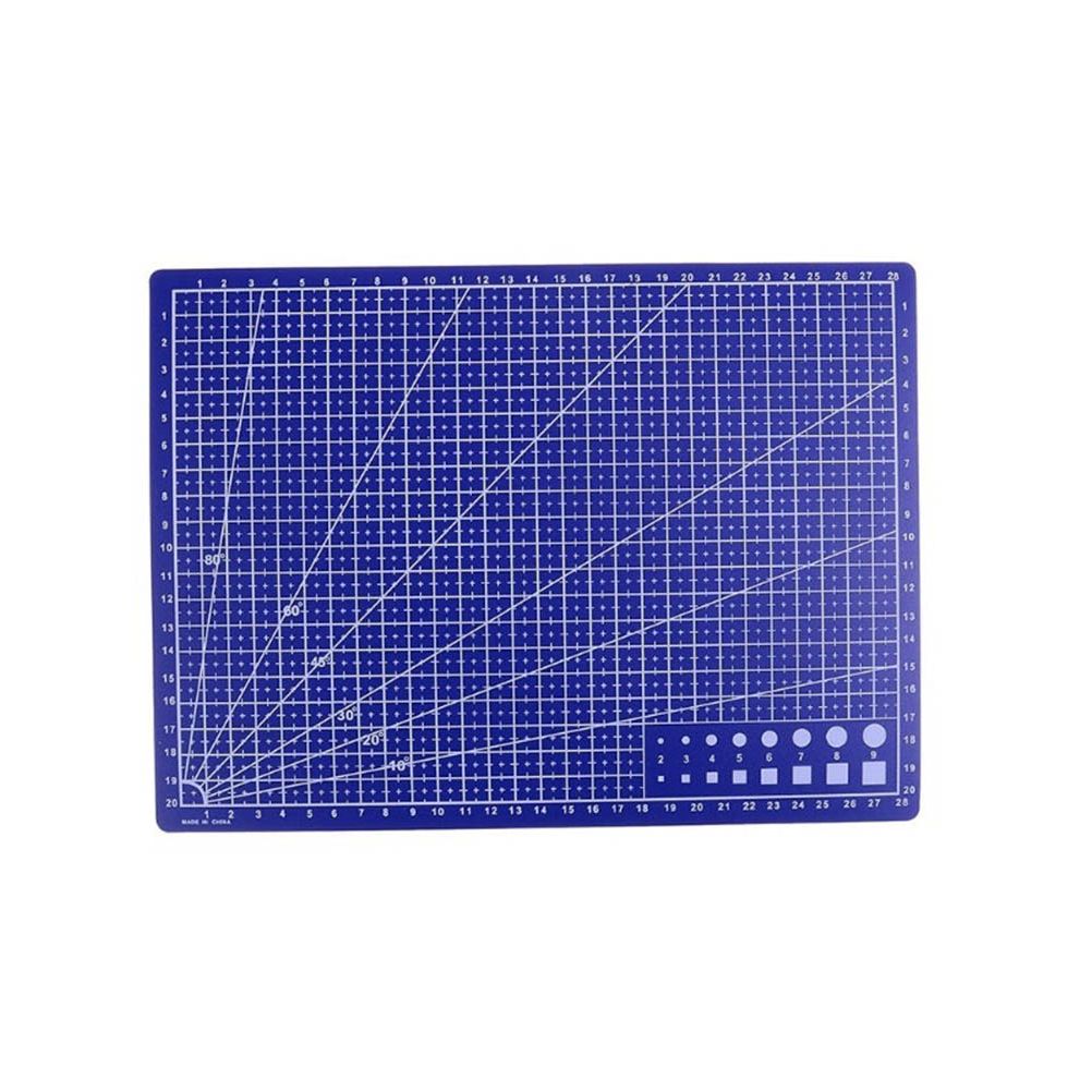 A4 PVC Grid Lines Cutting Board Professional Self Healing Cutting Mat Multipurpose for Quilting Sewing Scrapbooking DIY Craft Blue - Image 1