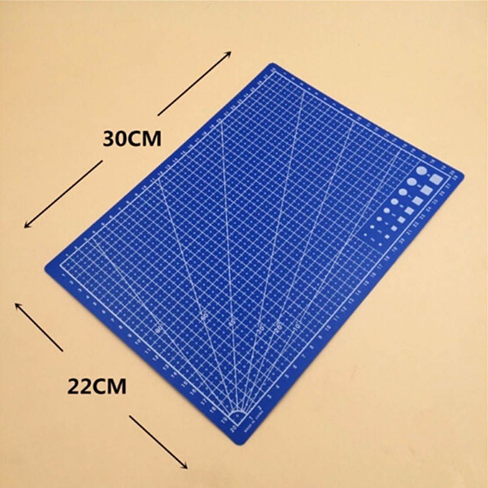 A4 PVC Grid Lines Cutting Board Professional Self Healing Cutting Mat Multipurpose for Quilting Sewing Scrapbooking DIY Craft Blue - Image 6