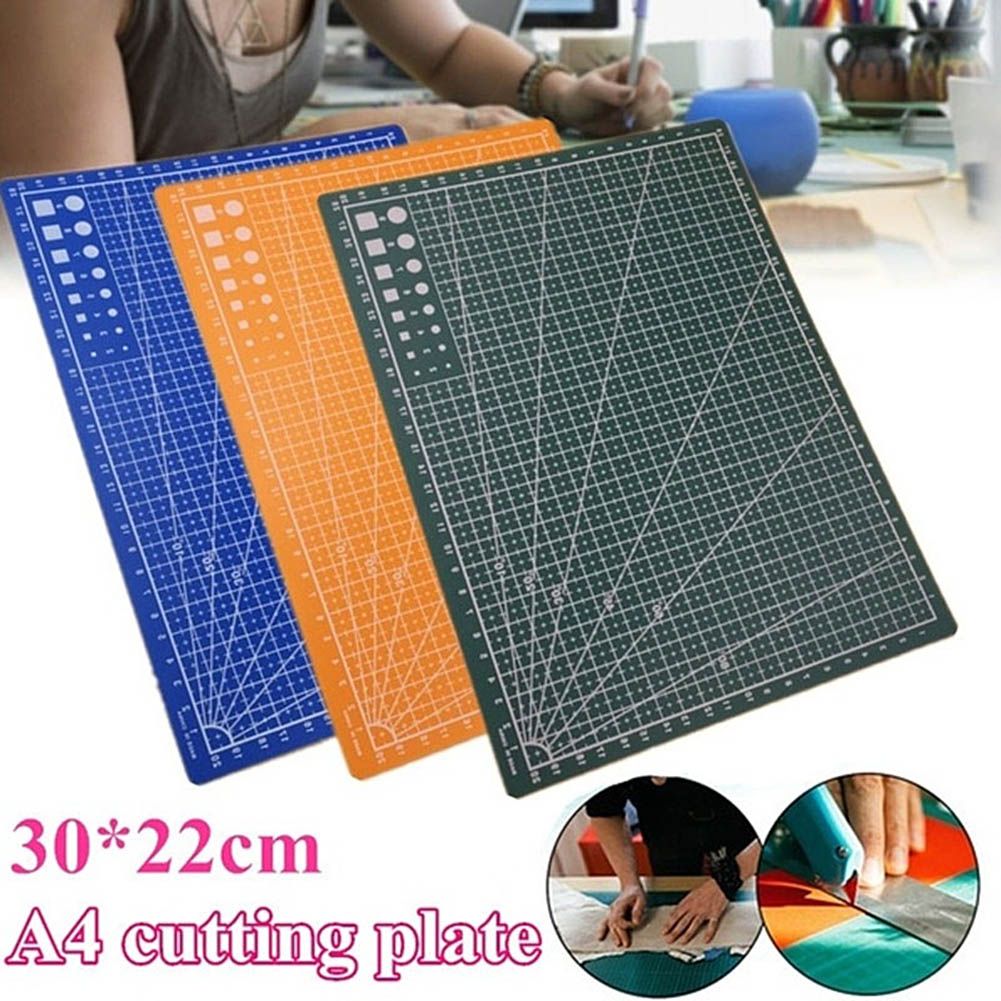 A4 PVC Grid Lines Cutting Board Professional Self Healing Cutting Mat Multipurpose for Quilting Sewing Scrapbooking DIY Craft Blue - Image 7