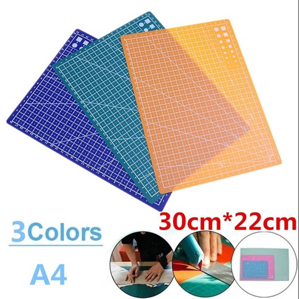 A4 PVC Grid Lines Cutting Board Professional Self Healing Cutting Mat Multipurpose for Quilting Sewing Scrapbooking DIY Craft Orange - Image 4