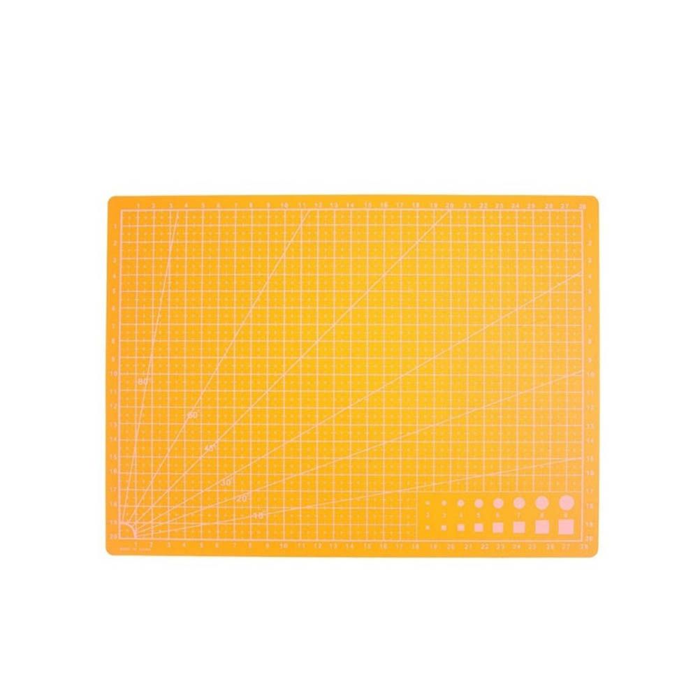A4 PVC Grid Lines Cutting Board Professional Self Healing Cutting Mat Multipurpose for Quilting Sewing Scrapbooking DIY Craft Orange - Image 8
