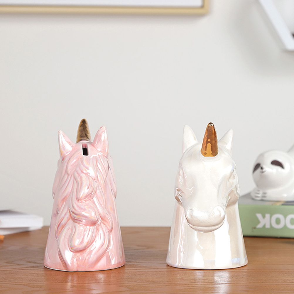 1PC Cute Ceramic Piggy Coin Bank Room Ornaments Gift for Kids - Image 3