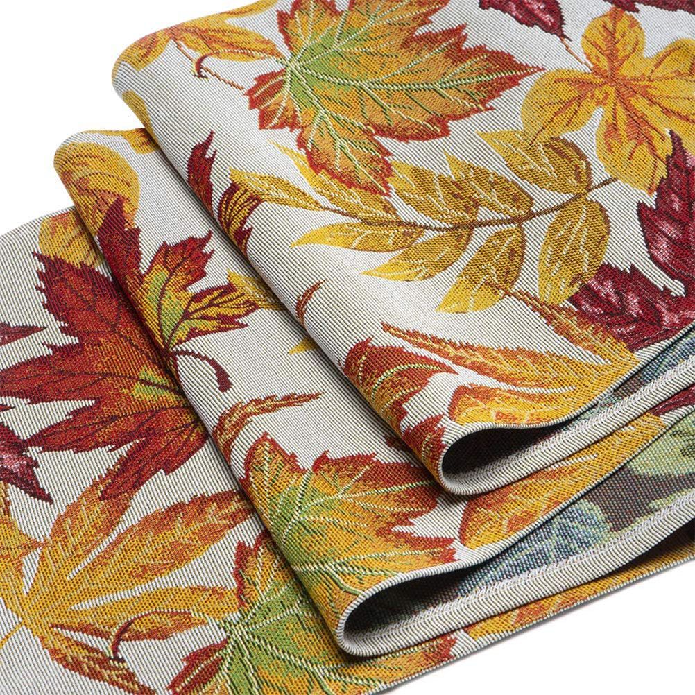 Fall Table Runner Holiday Table Runners for Dining Room Harvest Maple Leaf Table Runner for Fall Autumn and Thanksgiving Decorations - Image 6