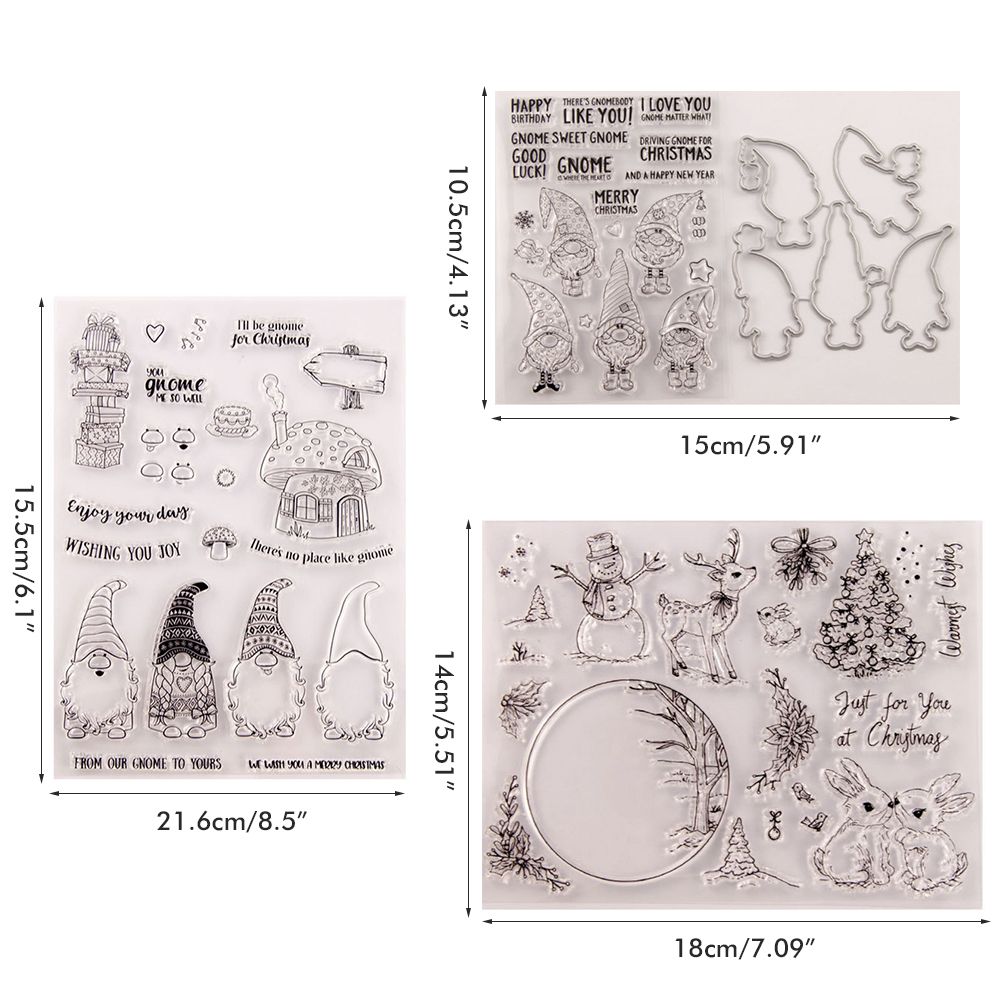 1 Set Christmas DIY Cutting Dies and Stamps Scrapbooking Cutting Machine Stencils Embossing Stencil Template Gifts - Image 2