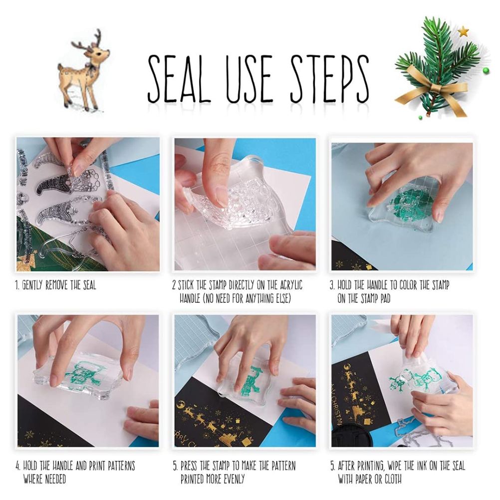 1 Set Christmas DIY Cutting Dies and Stamps Scrapbooking Cutting Machine Stencils Embossing Stencil Template Gifts - Image 5