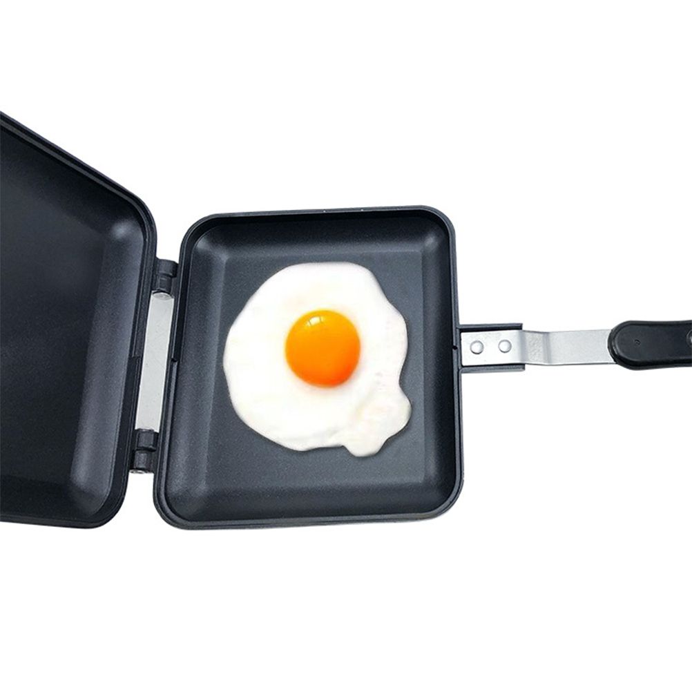 Aluminum Double Sided Frying Pan Dual Sided Sandwich Maker Pan with Handles Nonstick Griddle Pan Toast Pan - Image 5