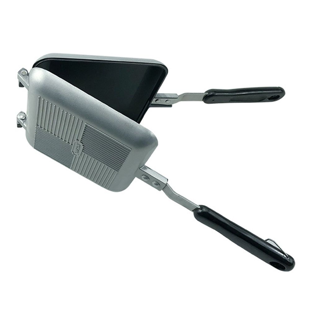 Aluminum Double Sided Frying Pan Dual Sided Sandwich Maker Pan with Handles Nonstick Griddle Pan Toast Pan - Image 7