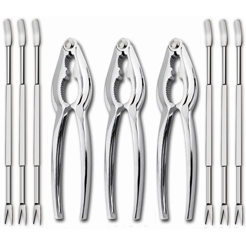12PCS Seafood Tools Crab Sheller Forks Set Opener Shellfish Lobster Leg Sheller Kitchen Accessories - Image 1