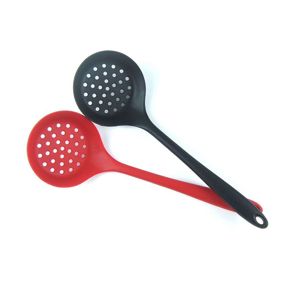 Silicone Slotted Skimmer Spatula Lightweight Slotted Spoon Skimmer Spoon Strainer Ladle with Long Handle - Image 6