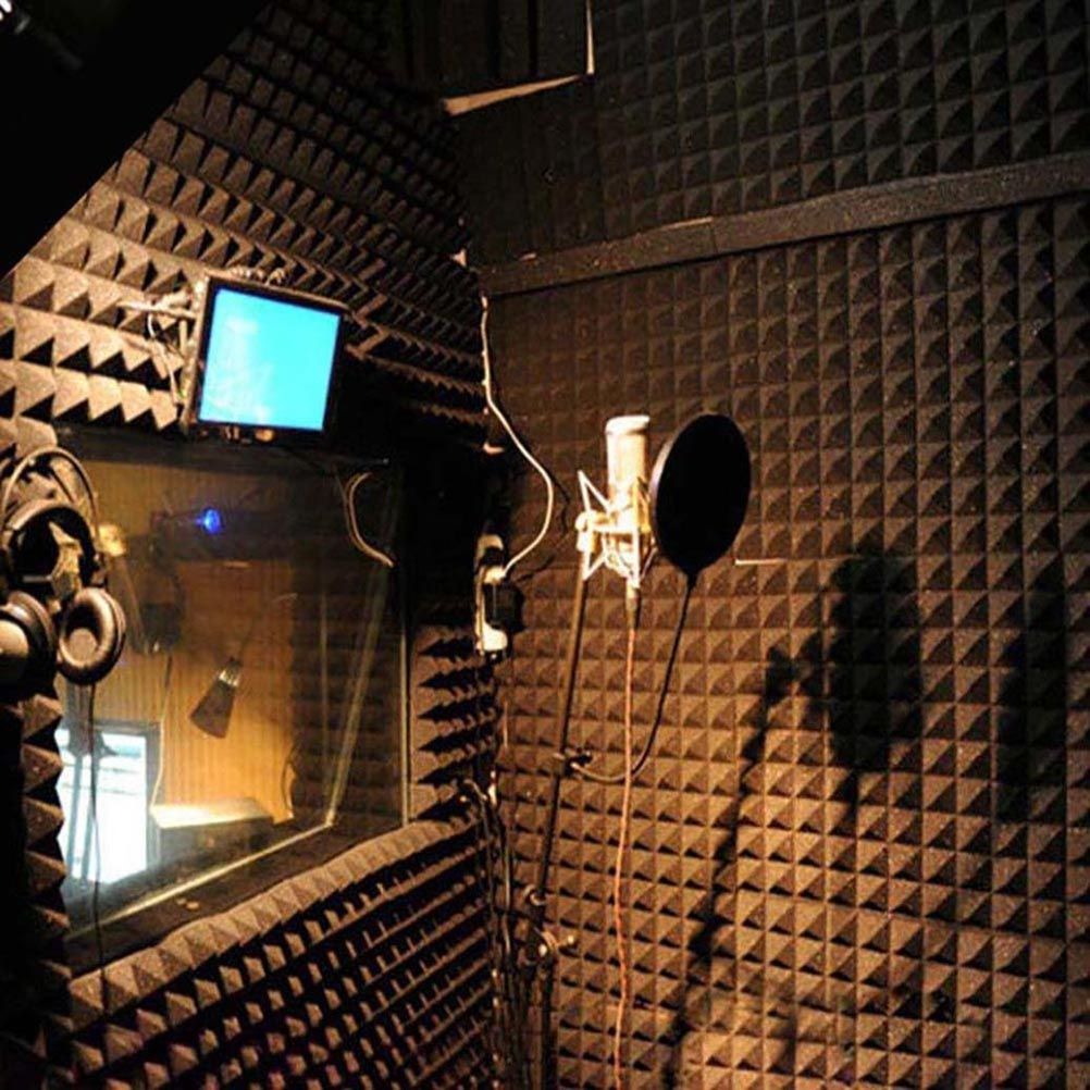12Pcs Acoustic Foam Panels Acoustic Foam Sound Absorption Pyramid Studio Treatment Wall Panels - Image 4