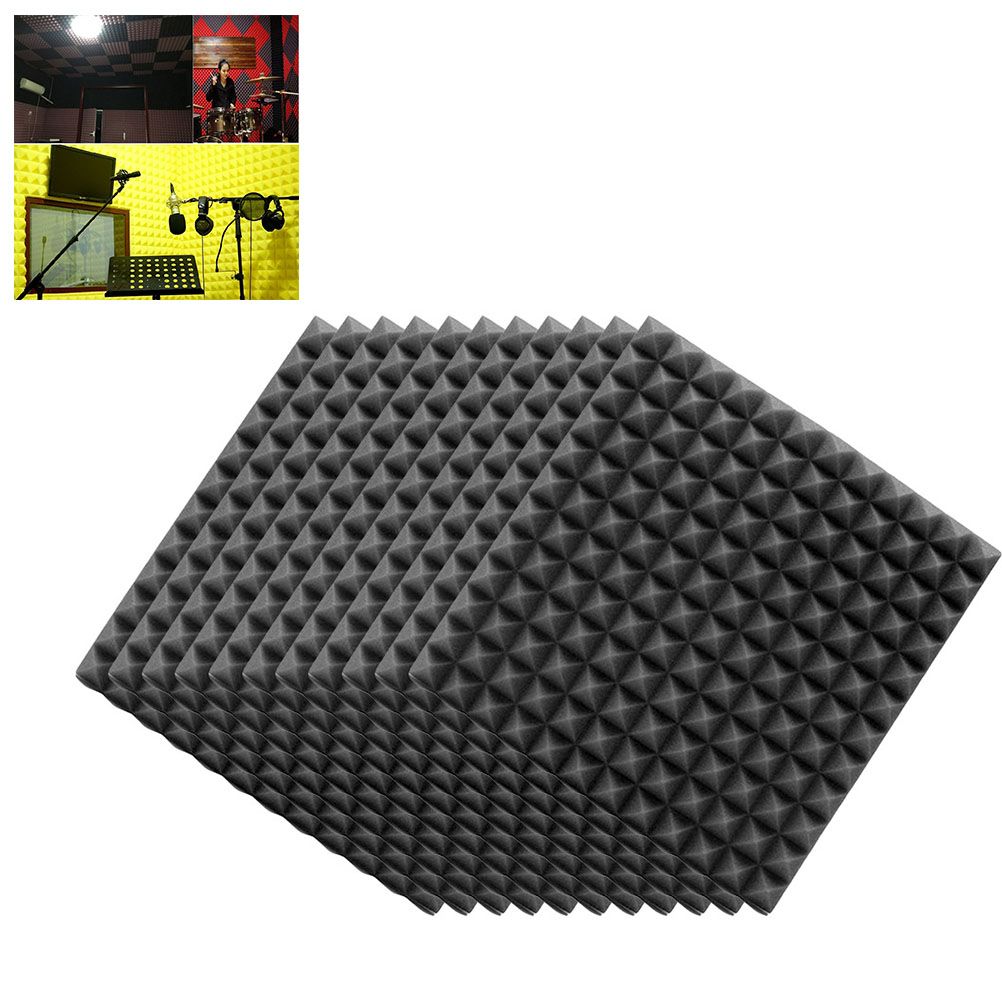 12Pcs Acoustic Foam Panels Acoustic Foam Sound Absorption Pyramid Studio Treatment Wall Panels - Image 5