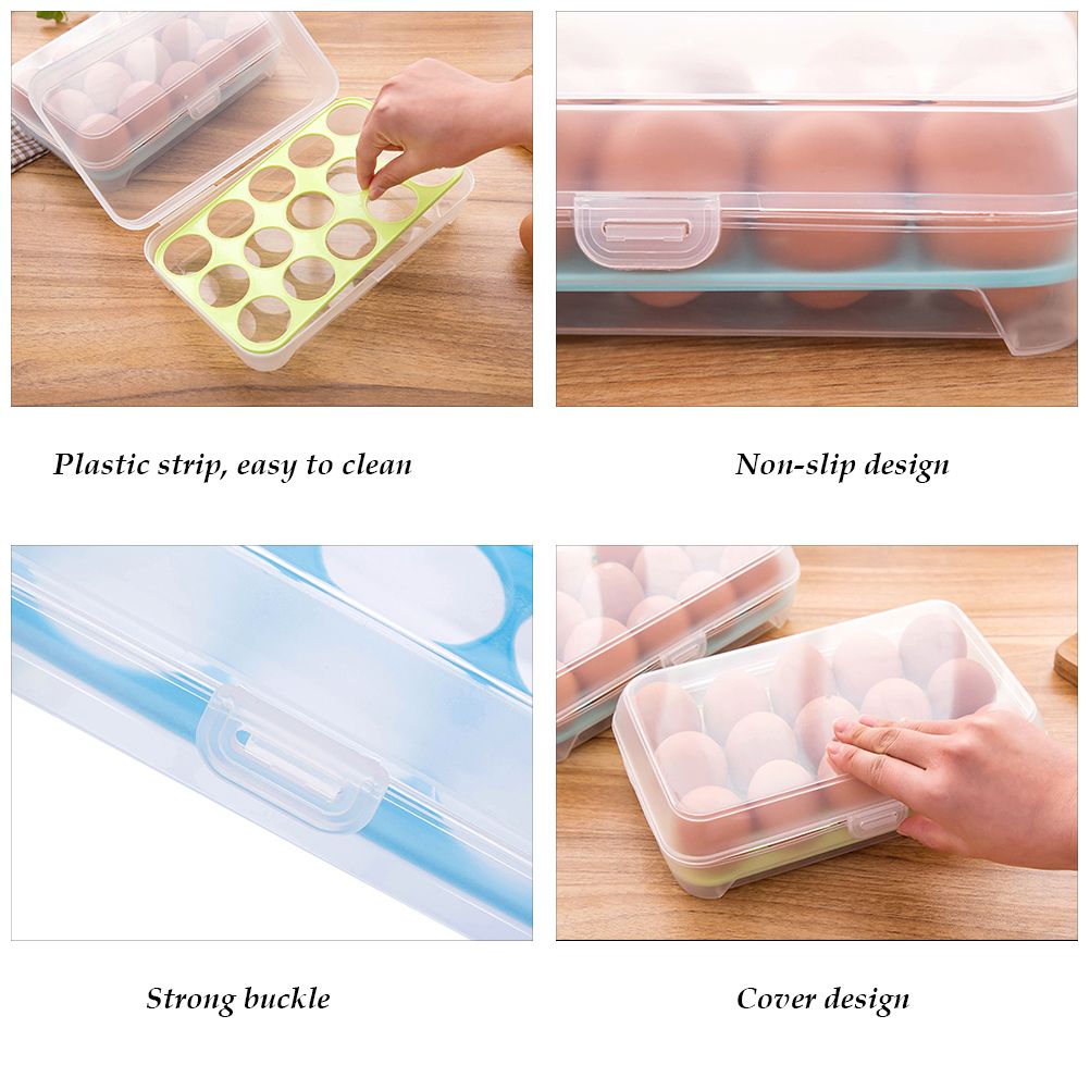 15 Grids Egg Storage Box Egg Preservation Container Portable Egg Organizer - Image 7