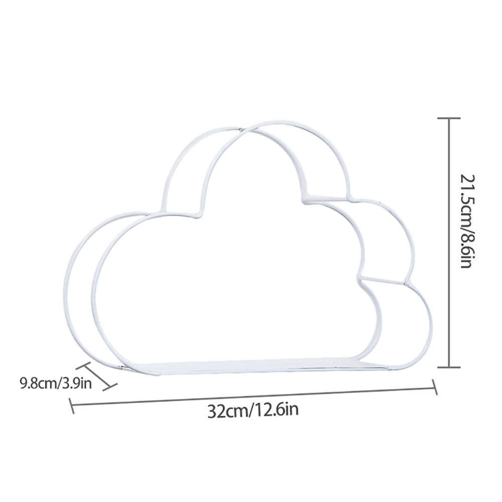 Cloud Shape Iron Storage Racks Hanging Decor Flower Pot Storage Rack Storage Box Wall Book Figurines Display - Image 2