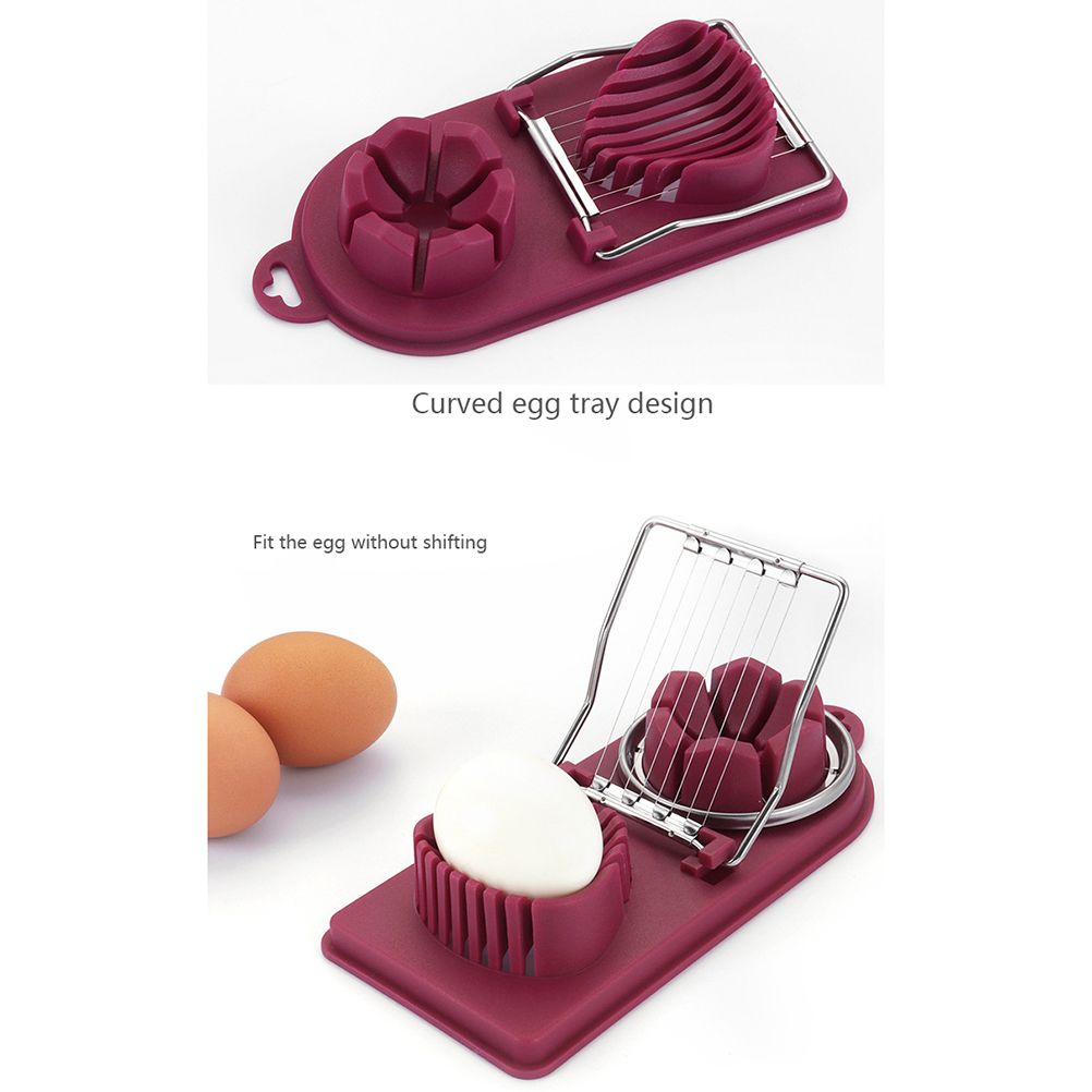 Stainless Steel Egg Slicing Tool Petal Shape Egg Cutter 2 Slicing Styles Manual Divider Separator - Image 6