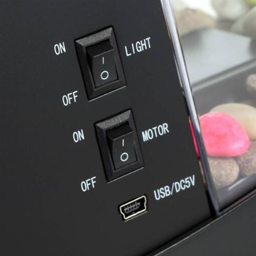 Multifunctional USB Mini Aquarium Fish Tank Aquarium with LED Lamp LCD Display Screen Clock Storage Box Fish Tank Aquarium - Image 5