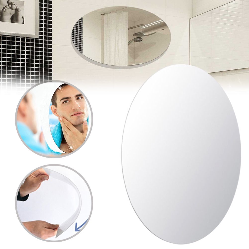 42*27CM Mirror Decoration Wall Sticker Acrylic Ellipse Mirror Wall Stickers Home Decoration Wall Sticker for Bathroom Bedroom - Image 1