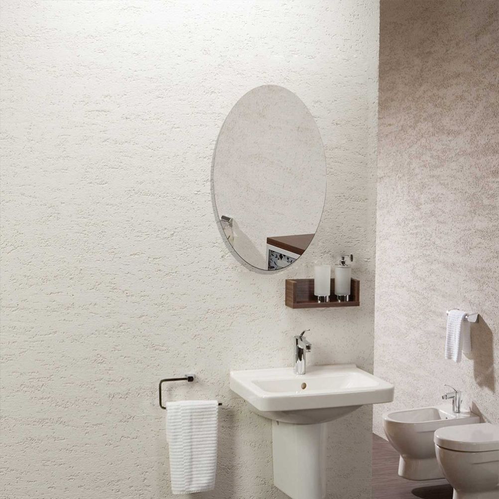 42*27CM Mirror Decoration Wall Sticker Acrylic Ellipse Mirror Wall Stickers Home Decoration Wall Sticker for Bathroom Bedroom - Image 3