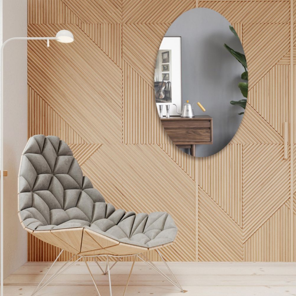 42*27CM Mirror Decoration Wall Sticker Acrylic Ellipse Mirror Wall Stickers Home Decoration Wall Sticker for Bathroom Bedroom - Image 4