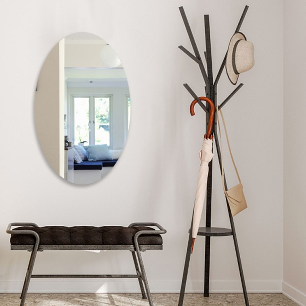 42*27CM Mirror Decoration Wall Sticker Acrylic Ellipse Mirror Wall Stickers Home Decoration Wall Sticker for Bathroom Bedroom - Image 8