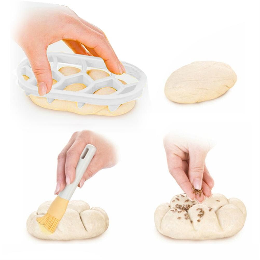 2PCS Dough Press Mold Set Baking Bread Rolls Mold Plastic Pastry Cutters - Image 3