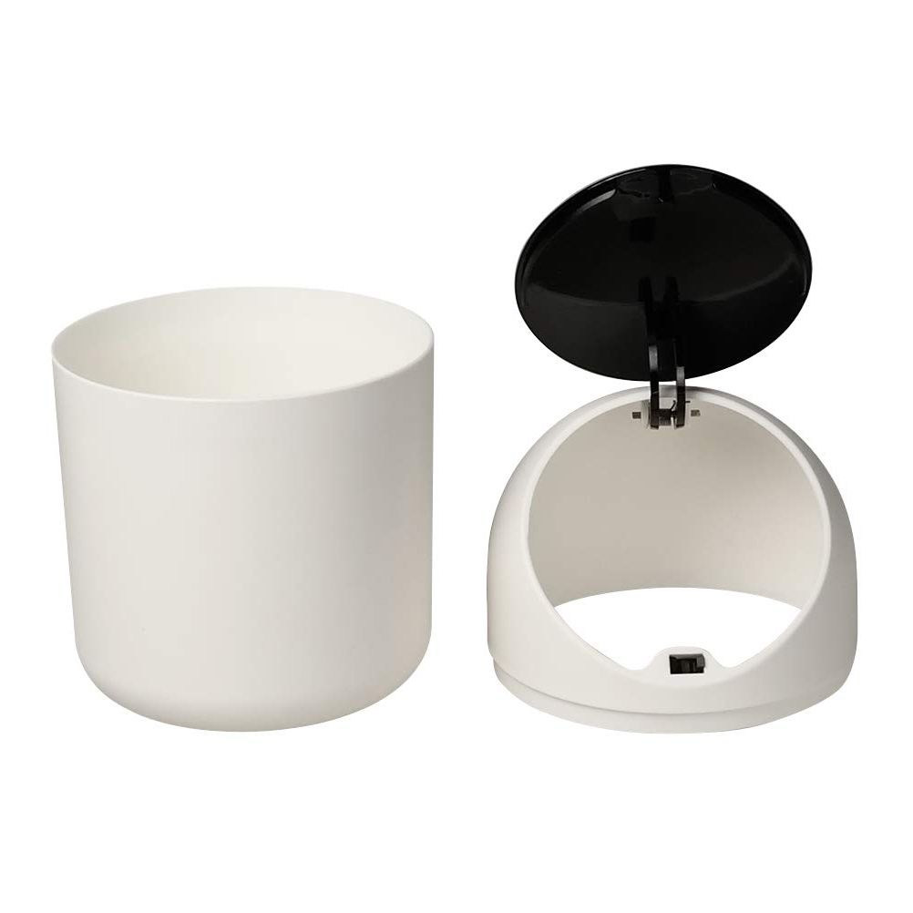 Desktop Trash Can Small Plastic Trash Bin with Lids Countertop Trash Can - Image 2