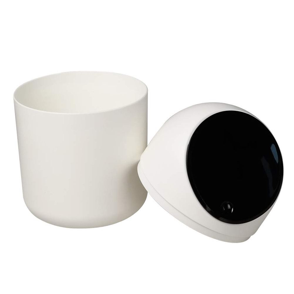 Desktop Trash Can Small Plastic Trash Bin with Lids Countertop Trash Can - Image 3