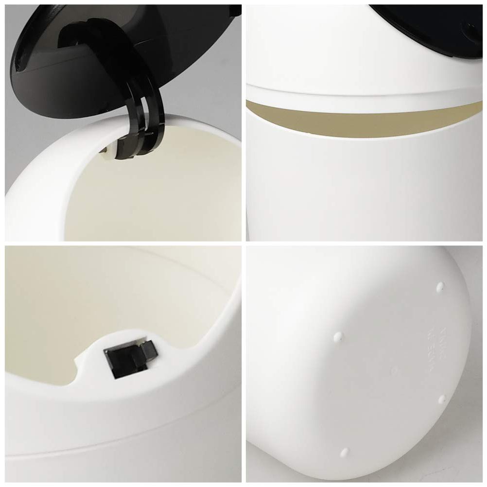 Desktop Trash Can Small Plastic Trash Bin with Lids Countertop Trash Can - Image 4