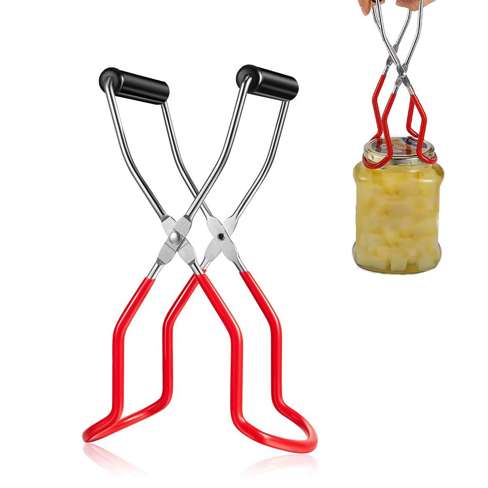 Canning Jar Lifter with Grip Handle Canning Tongs Stainless Steel Anti Scalding Anti Slip Wide Mouth Clip for Kitchen Restaurant - Image 2