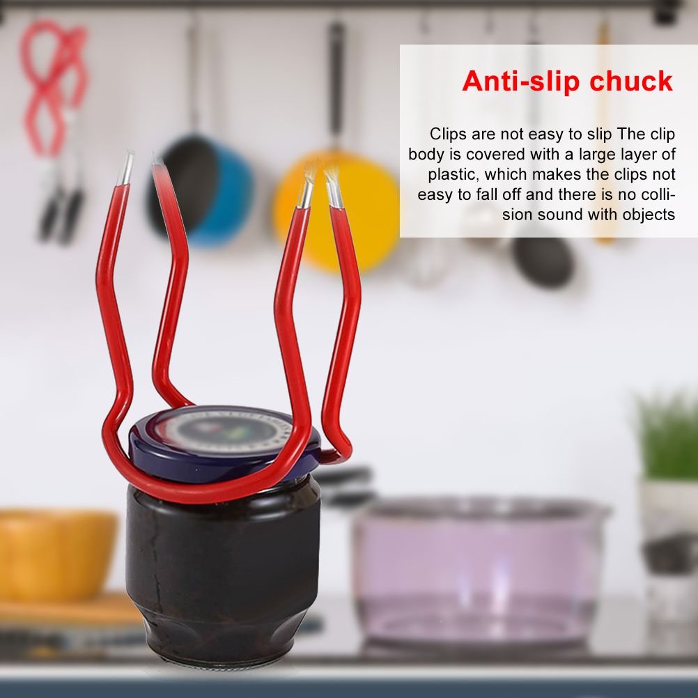 Canning Jar Lifter with Grip Handle Canning Tongs Stainless Steel Anti Scalding Anti Slip Wide Mouth Clip for Kitchen Restaurant - Image 4