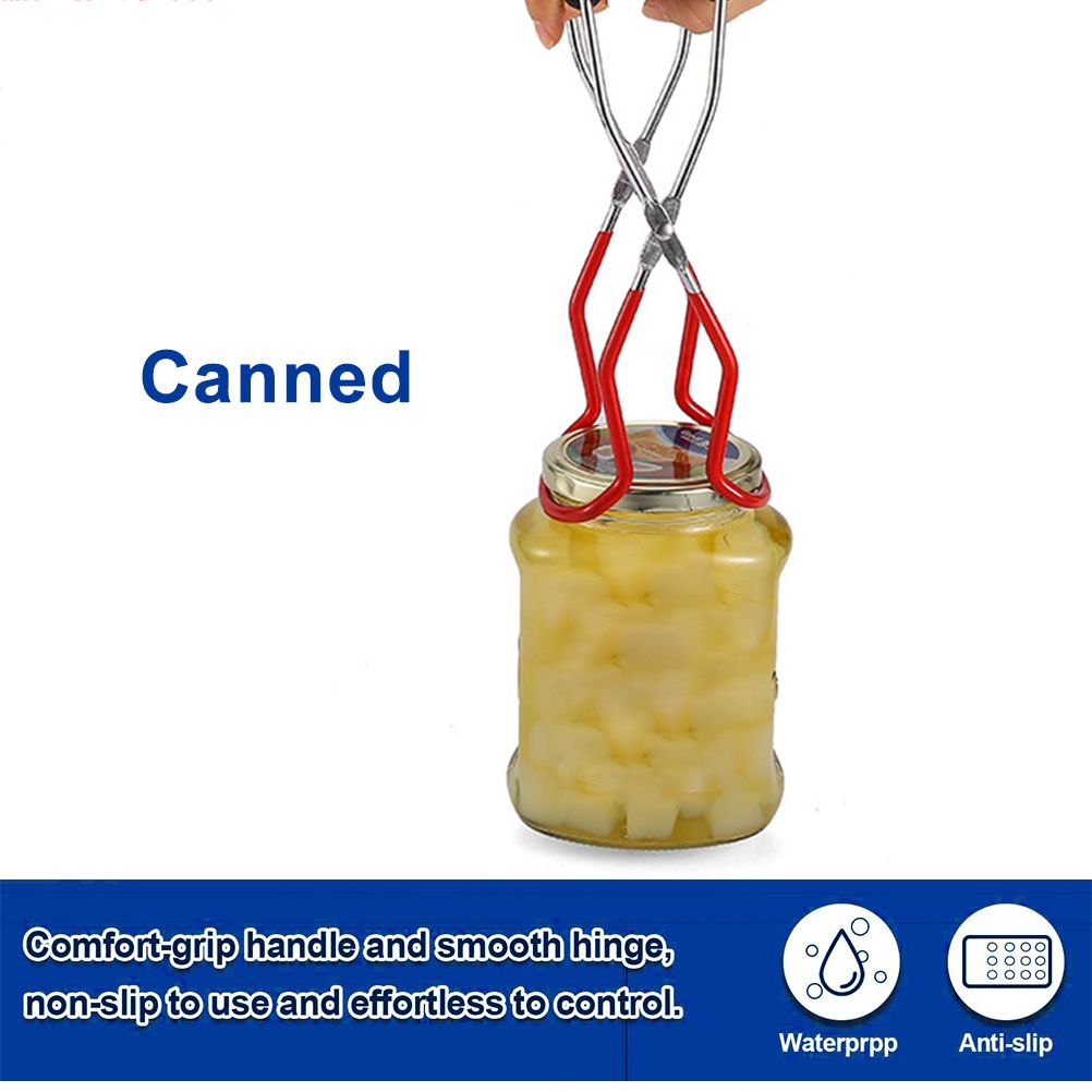 Canning Jar Lifter with Grip Handle Canning Tongs Stainless Steel Anti Scalding Anti Slip Wide Mouth Clip for Kitchen Restaurant - Image 5
