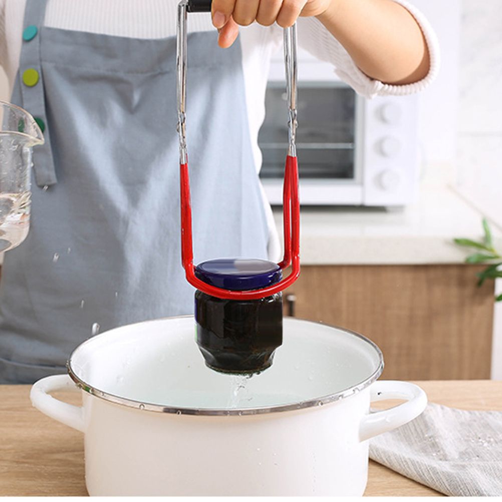 Canning Jar Lifter with Grip Handle Canning Tongs Stainless Steel Anti Scalding Anti Slip Wide Mouth Clip for Kitchen Restaurant - Image 6