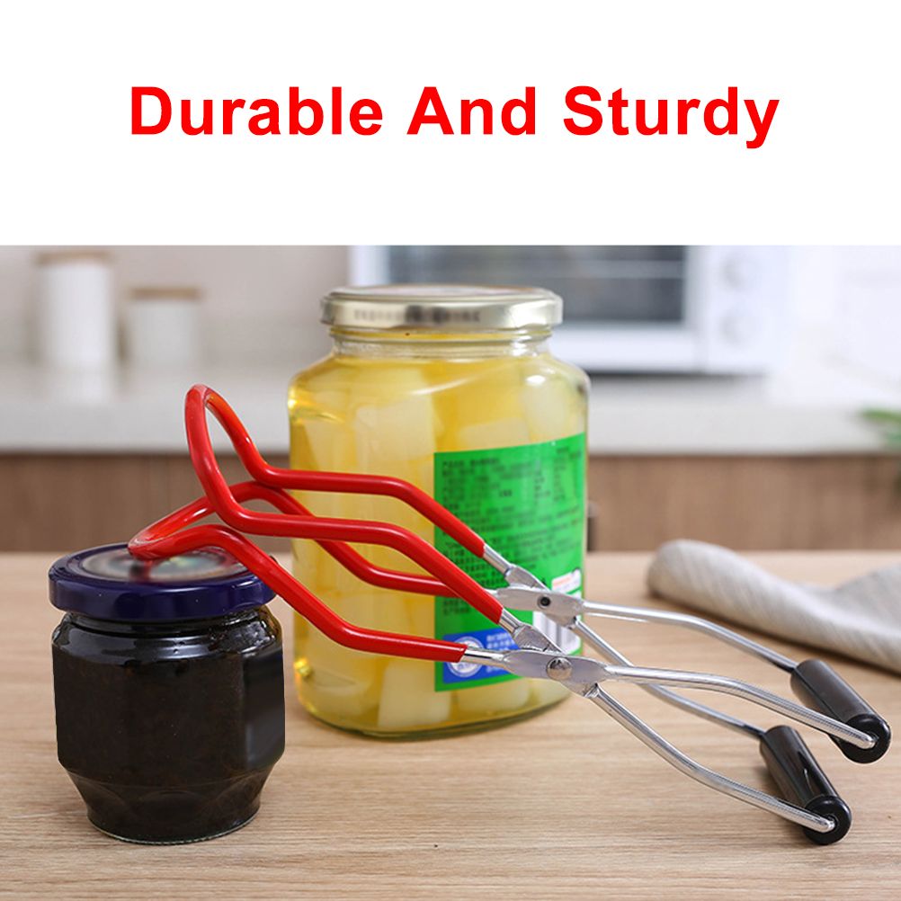 Canning Jar Lifter with Grip Handle Canning Tongs Stainless Steel Anti Scalding Anti Slip Wide Mouth Clip for Kitchen Restaurant - Image 7