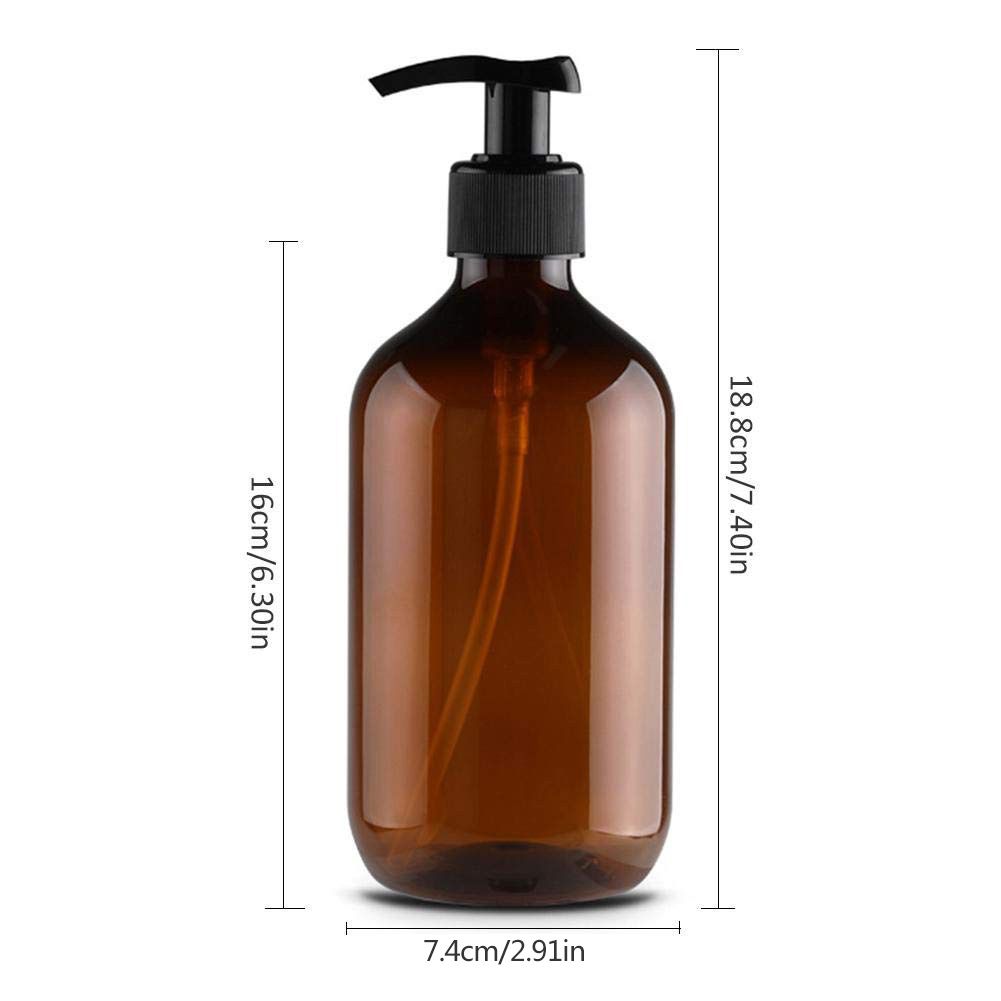 4PCS Plastic Bottles with Pump 500ml Refillable Plastic Soap Dispenser Bottle for Bathroom or Kitchen Handwash Lotions Shampoo Conditioner - Image 3