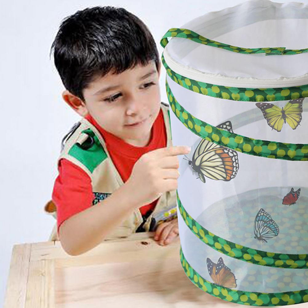 Net Insect Butterfly Habitat Cage Collapsible Insect Housing Enclosure Breeding Cages - Image 3