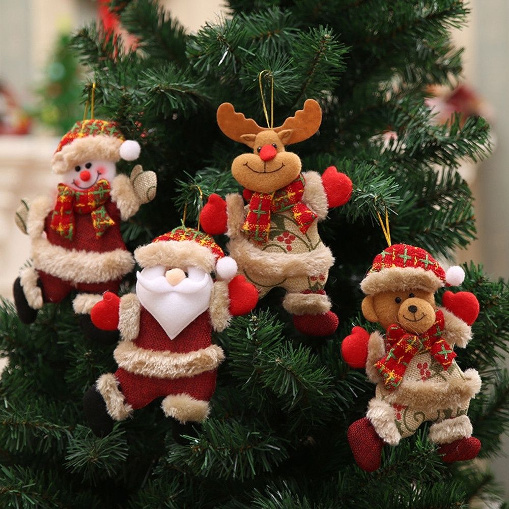 Christmas Tree Ornament Christmas Plush Dolls Pendant for Christmas Tree Decoration - Image 2