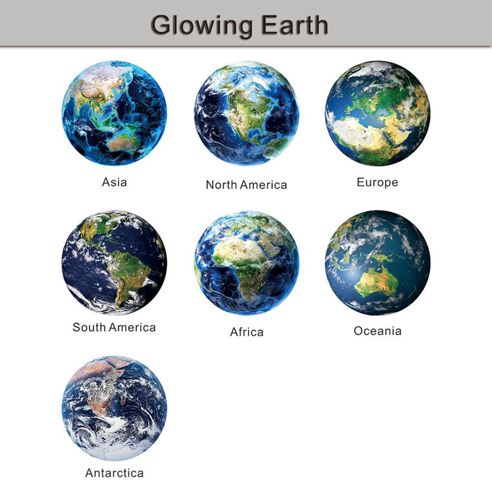30cm Luminous Earth Sticker Universe Planet Fluorescent Wall Stickers In The Dark DIY Stickers Kids Bedroom Decoration - Image 2