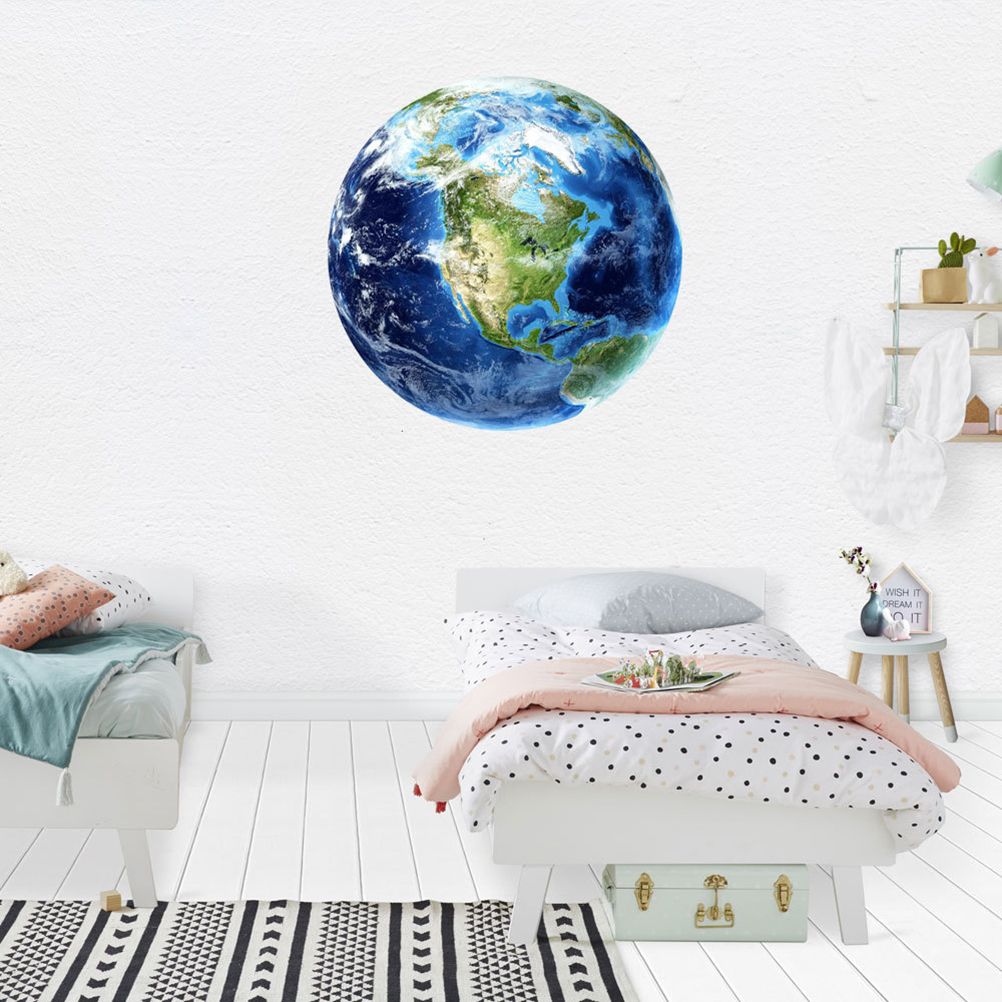 30cm Luminous Earth Sticker Universe Planet Fluorescent Wall Stickers In The Dark DIY Stickers Kids Bedroom Decoration - Image 5
