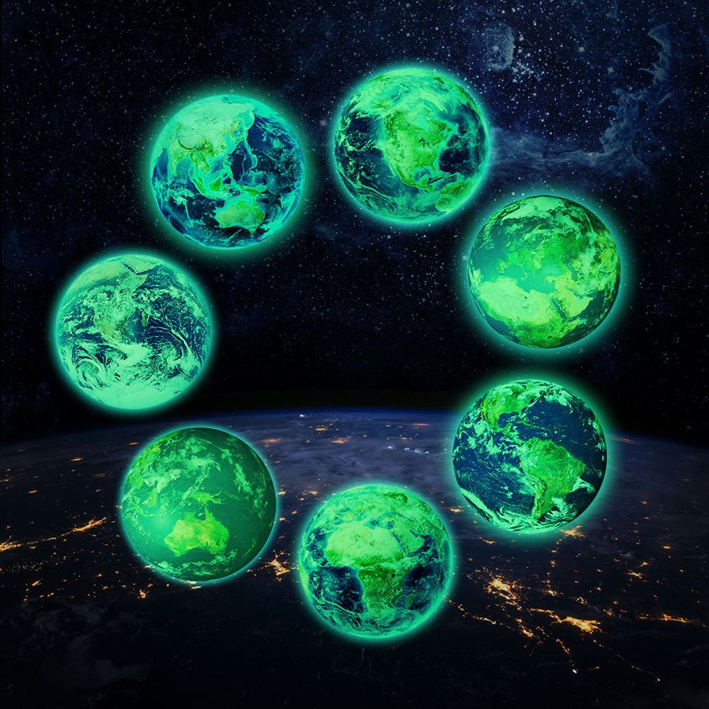30cm Luminous Earth Sticker Universe Planet Fluorescent Wall Stickers In The Dark DIY Stickers Kids Bedroom Decoration - Image 7