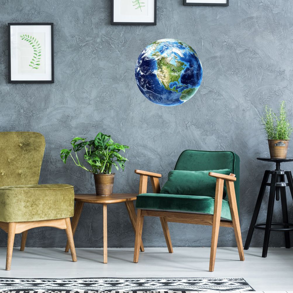 30cm Luminous Earth Sticker Universe Planet Fluorescent Wall Stickers In The Dark DIY Stickers Kids Bedroom Decoration - Image 8