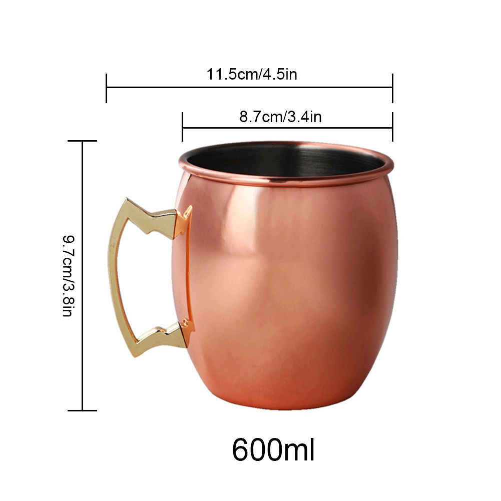 550ml Copper Plated Moscow Mule Mug Beer Cup Coffee Mug Copper Plated Mugs Kitchen Bar Drinkware - Image 2