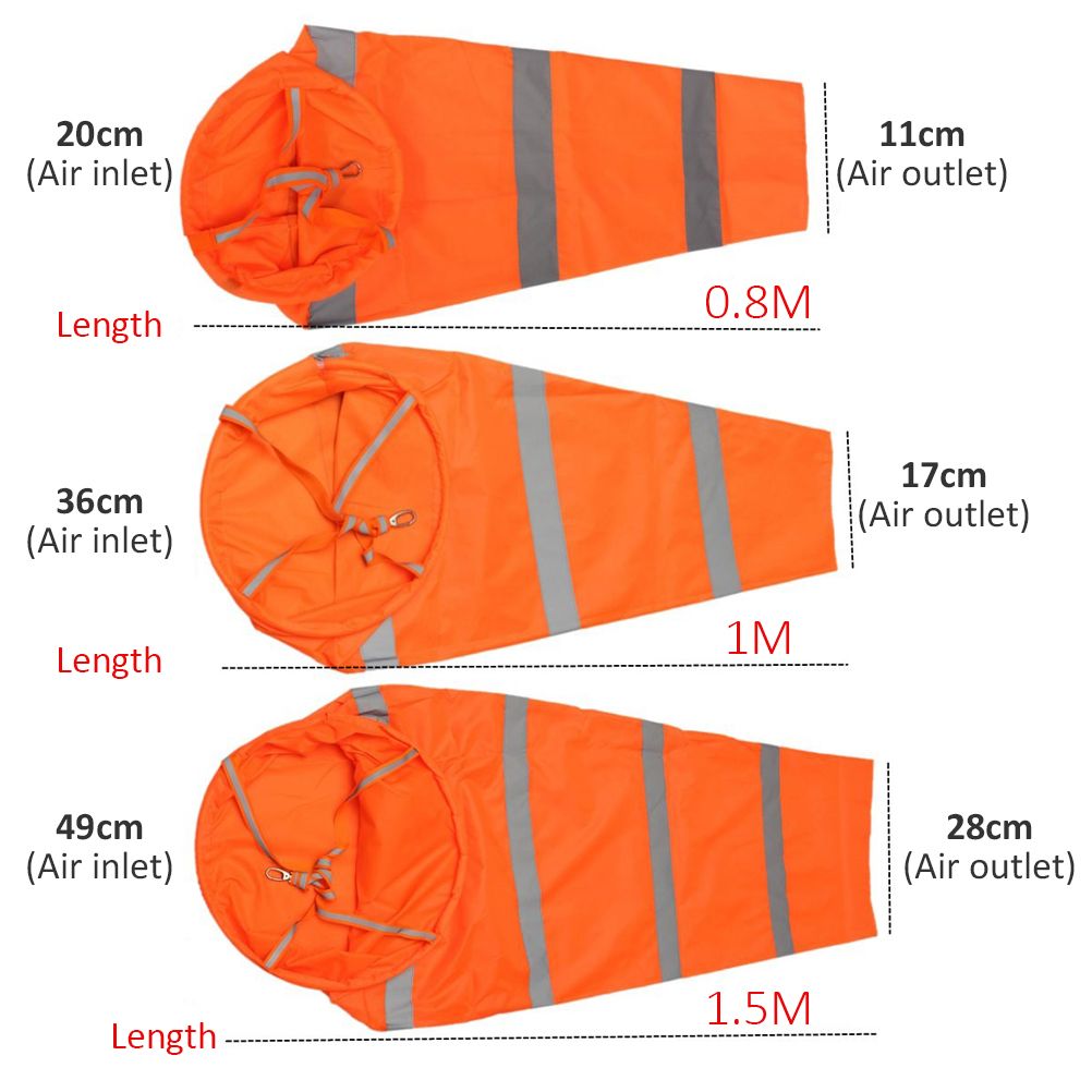 Windsock with Reflective Strips Outdoor Wind Measurement Bag Oxford Cloth Windsock - Image 2