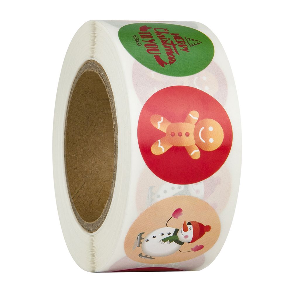 500Pcs Christmas Stickers DIY Cake Biscuit Sealing Labels Gift Box Adhesive Stickers - Image 2