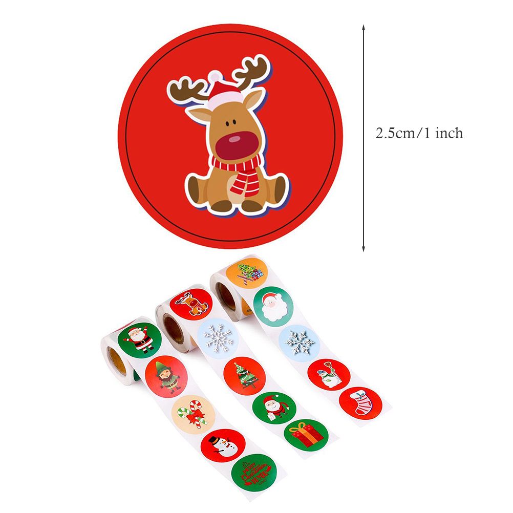 500Pcs Christmas Stickers DIY Cake Biscuit Sealing Labels Gift Box Adhesive Stickers - Image 5