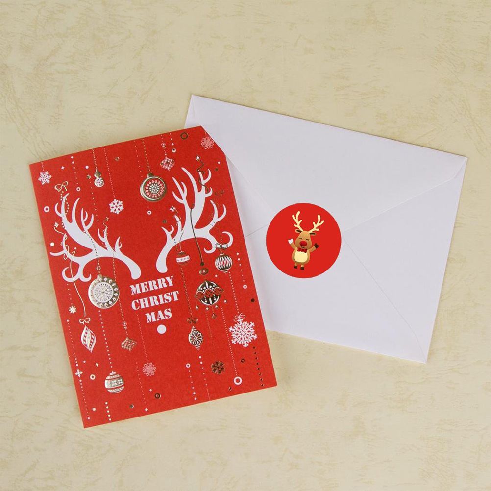 500Pcs Christmas Stickers DIY Cake Biscuit Sealing Labels Gift Box Adhesive Stickers - Image 6