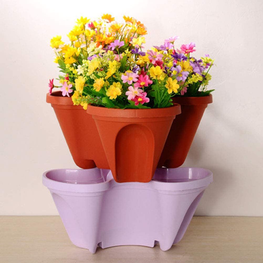 Superimposed 3D Flower Pot Multi Layer Strawberry Basin Plastic Planter - Image 5